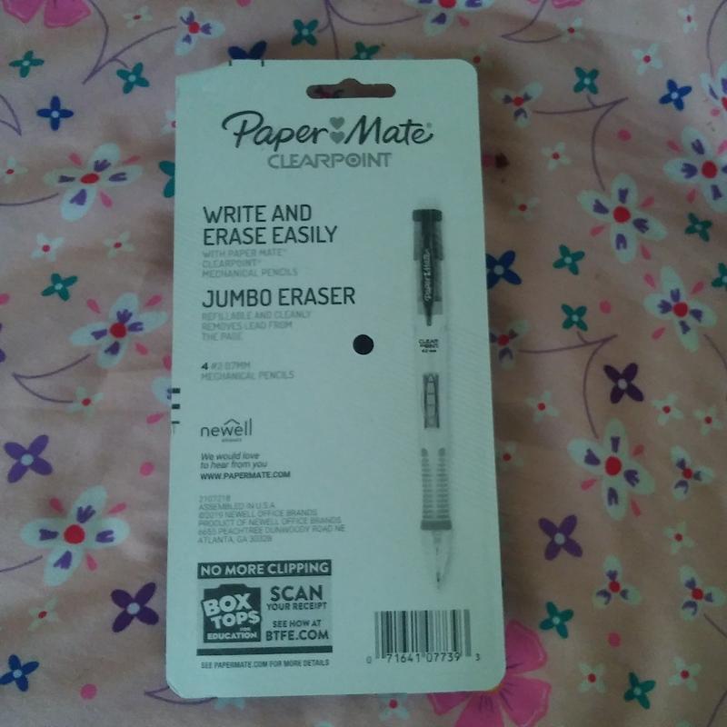  Paper Mate Clearpoint Mechanical Pencils, 0.7 mm Lead Pencil,  Black Barrel, Refillable, 6 Pack : Office Products