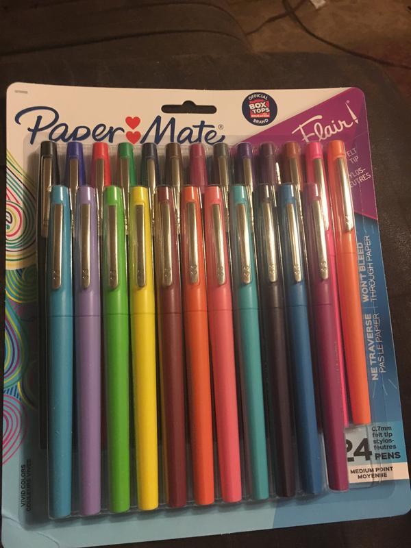 Paper Mate Flair Felt Pen, Ultra Fine Point, Assorted Ink, 16/Pack  (2027233)