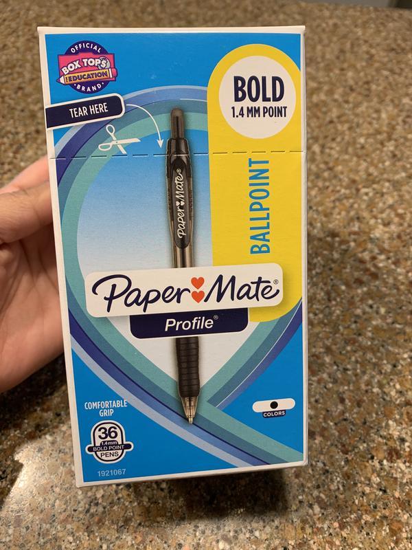 Paper Mate Profile Retractable Gel Pens, Bold Point (1.0mm)