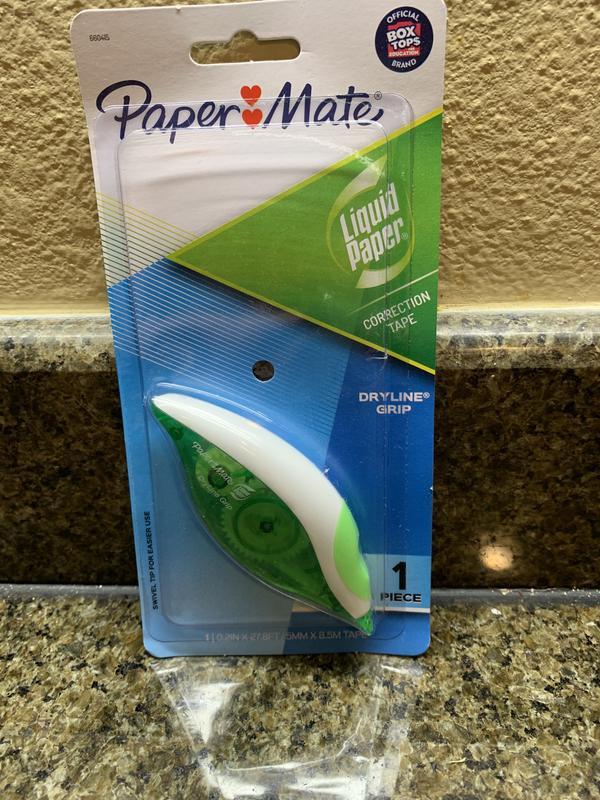 Correttore a nastro Paper Mate Dryline Grip verde - 5 mm x 8,5 m (conf. 12)