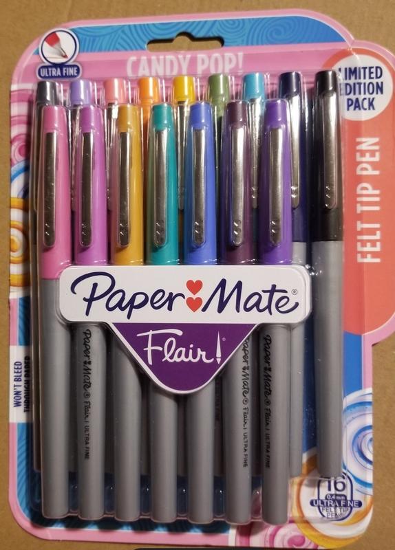 Paper Mate Flair Felt Tip Pens, Ultra Fine Point (0.4mm), Assorted Colors,  8 Count