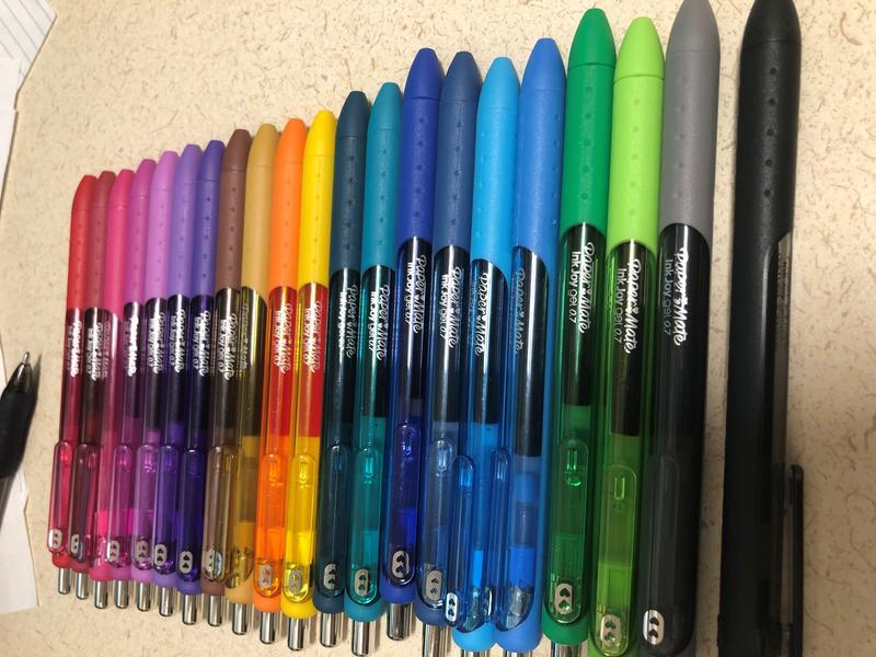 Papermate Gel 8 Color Set Medium Black, Blue, Green, Orange, Pink, Purple,  Red, Turquoise - Kingpen