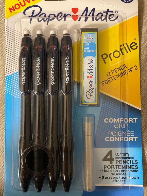 Paper Mate Profile Mechanical Pencils, 0.7 mm, HB (#2), Black Lead, Assorted Barrel Colors, 8/Pack