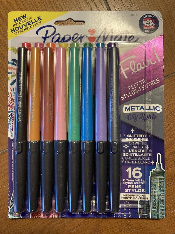 Paper Mate Flair Felt Tip Pens, Metallic City Lights, Medium Point (0.7mm)