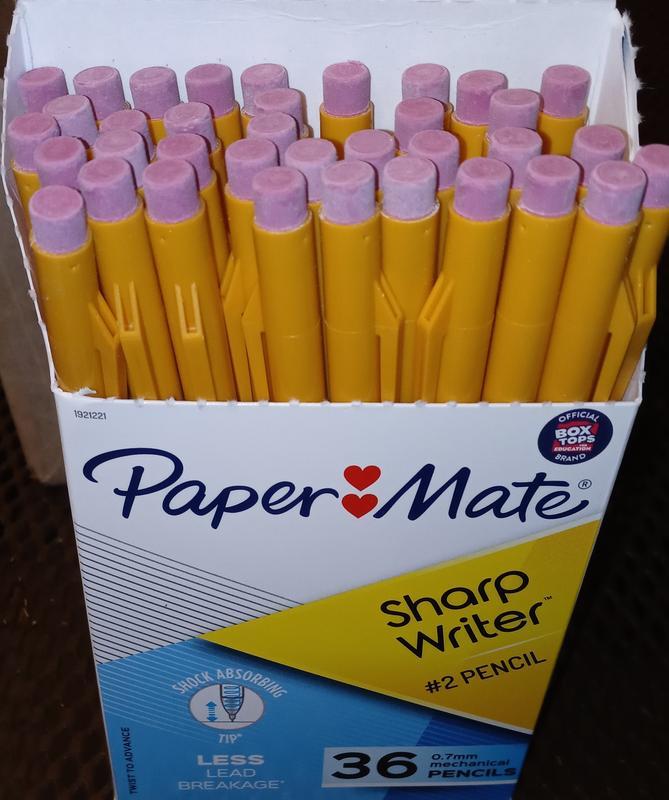 Paper Mate SharpWriter Mechanical Pencils 1 Pack 0.7mm HB #2 36 Count Yellow 