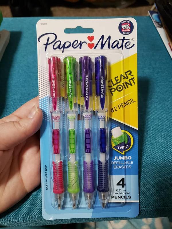 Paper Mate Clearpoint Mechanical Pencils, 0.7 mm Lead Pencil, Black Barrel,  Refillable, 4 Pack : Buy Online at Best Price in KSA - Souq is now  : Office Products