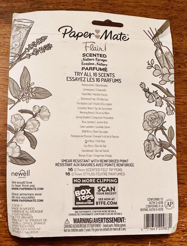 Paper Mate Flair Scented Felt Tip Pens 6/Pkg-Nature Escape