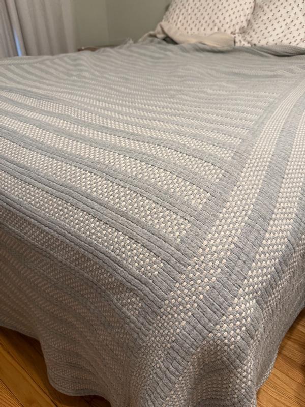 Customer photo for "Beautiful woven bed blanket."