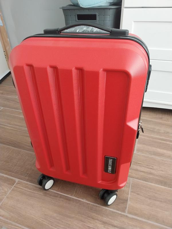 TRAVELWORLD Maleta Cabina Carry On Valija de Mano Roja