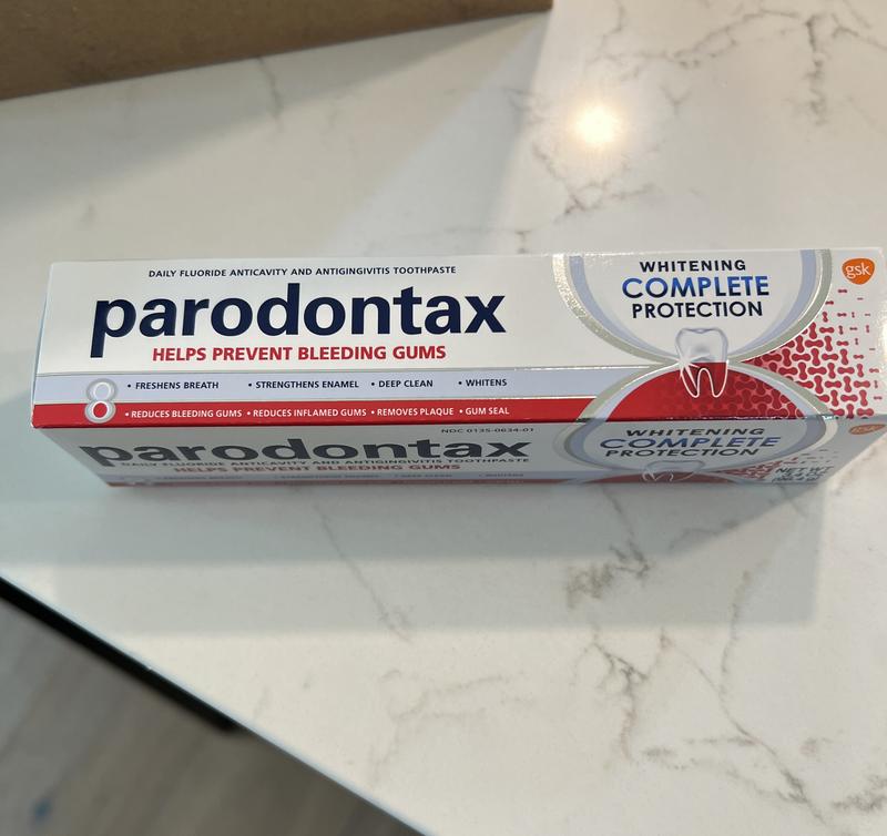 Parodontax whitening toothpaste for bleeding gums