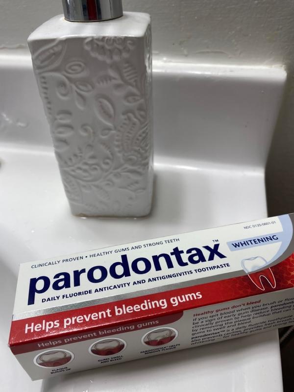 PARODONTAX Teeth Whitening Toothpaste For Bleeding Gums Unflavored