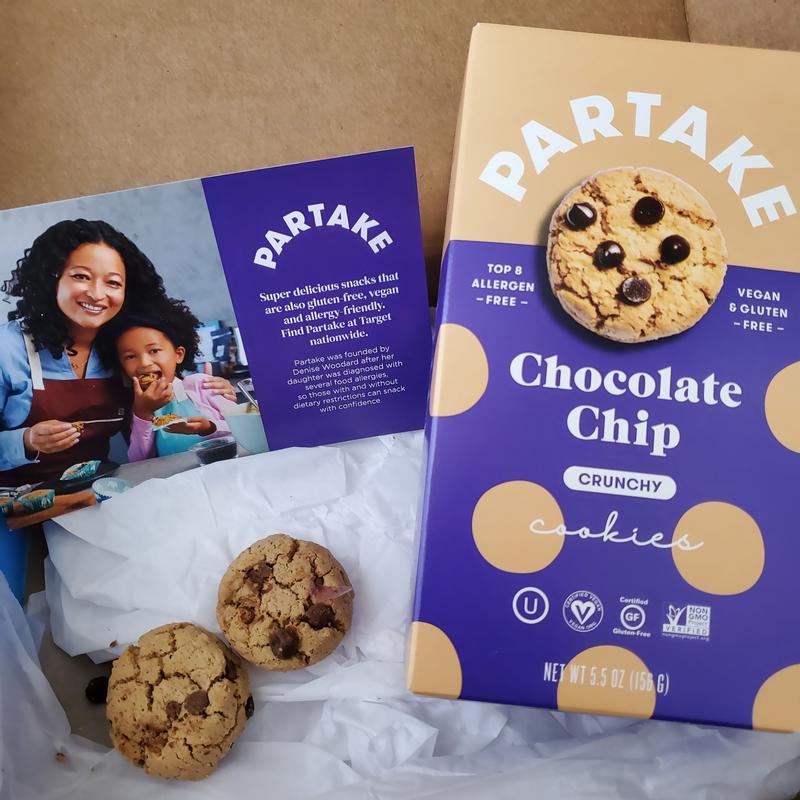  Partake Crunchy Cookies - Chocolate Chip, 4 Boxes, Vegan &  Gluten Free