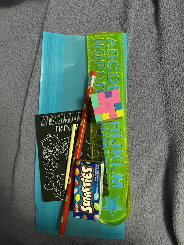 The blue item in the back is the bag.