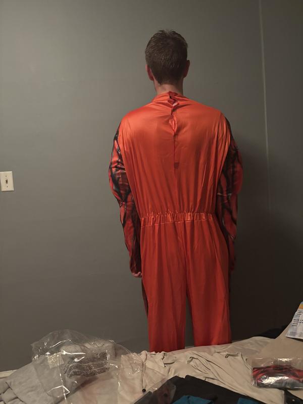 Ugly back of costume.