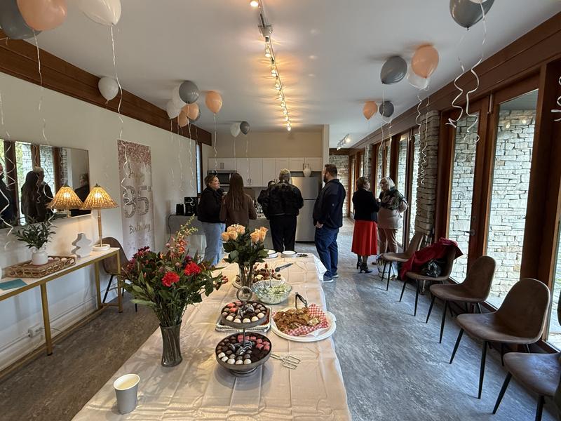 Just a few to fill the ceiling space