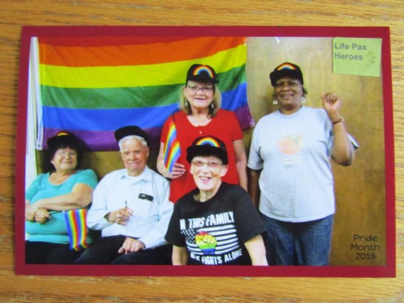 LGBTQ Fibre & Plastic Handheld Pride Rainbow Flag, 14.5-in