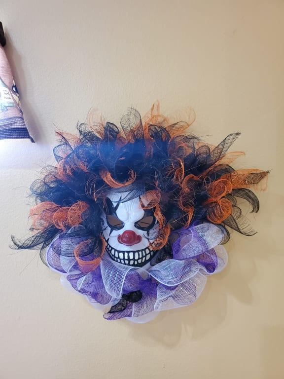 Made a wreath with the mask.
