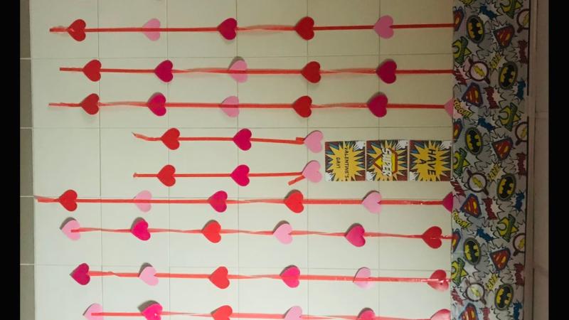 Valentine's Day superhero backdrop