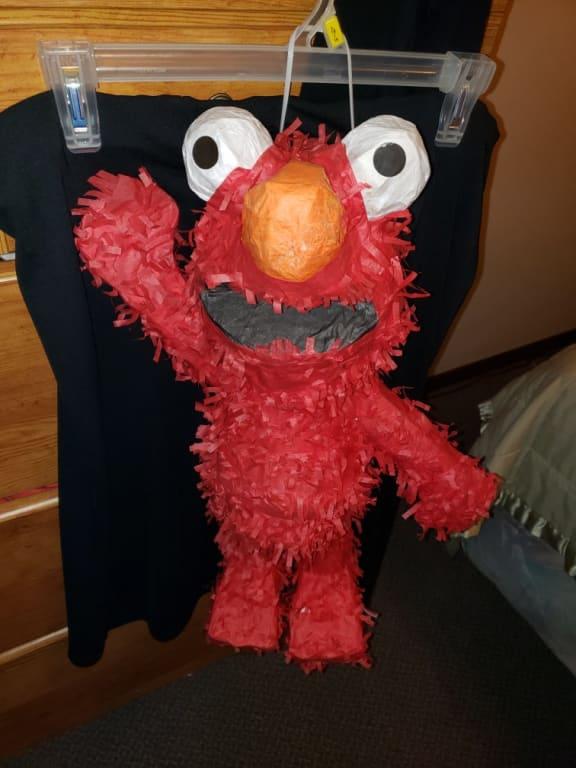 Looked like a scary version of Elmo!