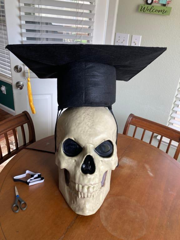 We used Velcro and the attached ties to hold it on.