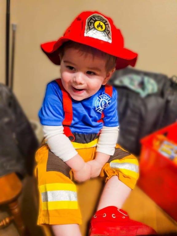 Baby best sale firefighter costume