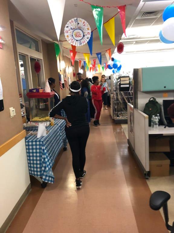 Perfect for our indoor block party/cookout