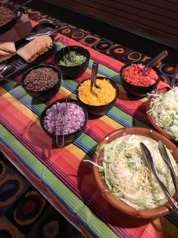 An added festive touch to buffet table.
