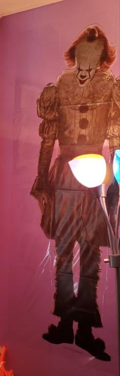 Took at angle so you can see the clear plastic up on wall.