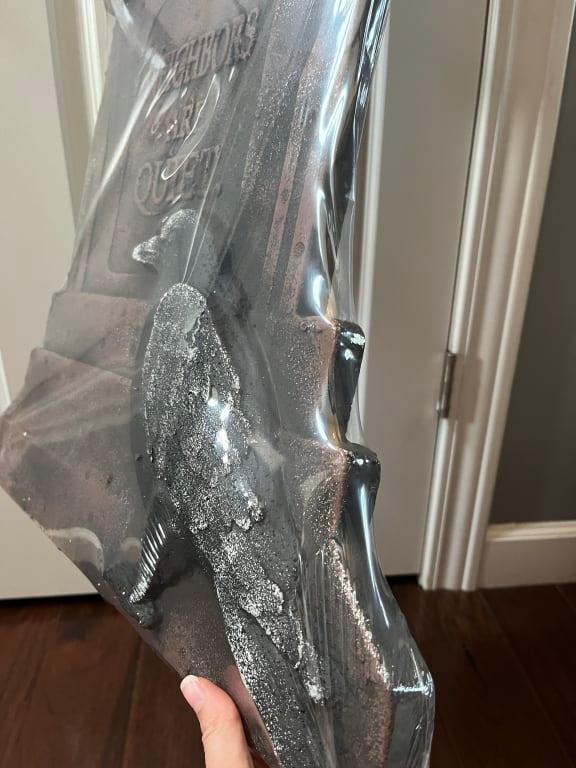 The crow does pop out of the tombstone