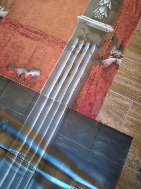 To illustrate how poorly the columns line up, even when stretched to the point of tearing the paper.