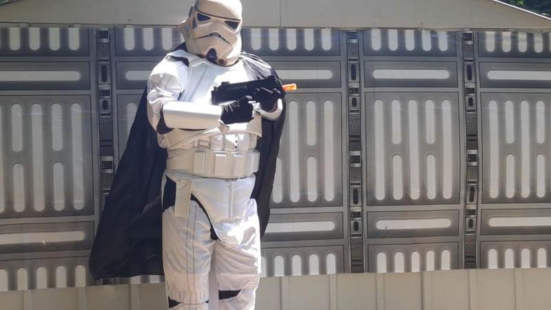 I added my own helmet and the cape.