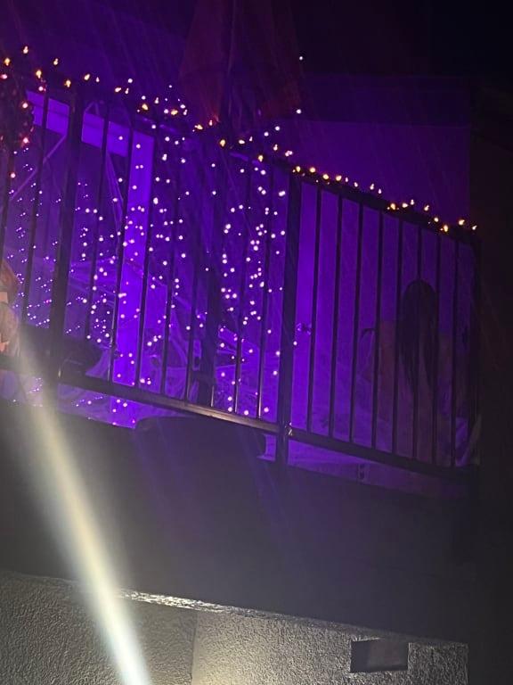 Creepy Girl at night on my balcony