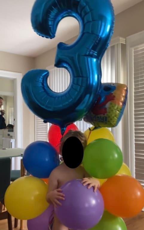 Overshadowed by the 3, but still noticed by my grandson!