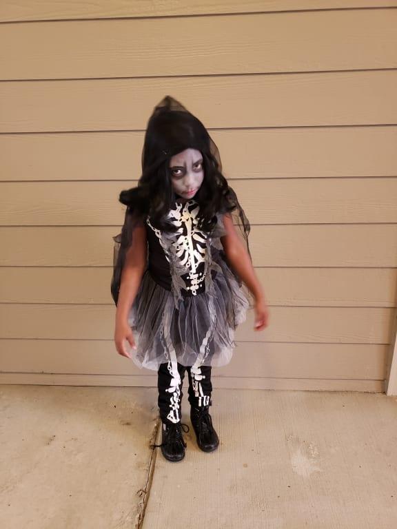 Kids' Grim Reaper Black Dress with Cape & Leggings Halloween Costume,  Assorted Sizes