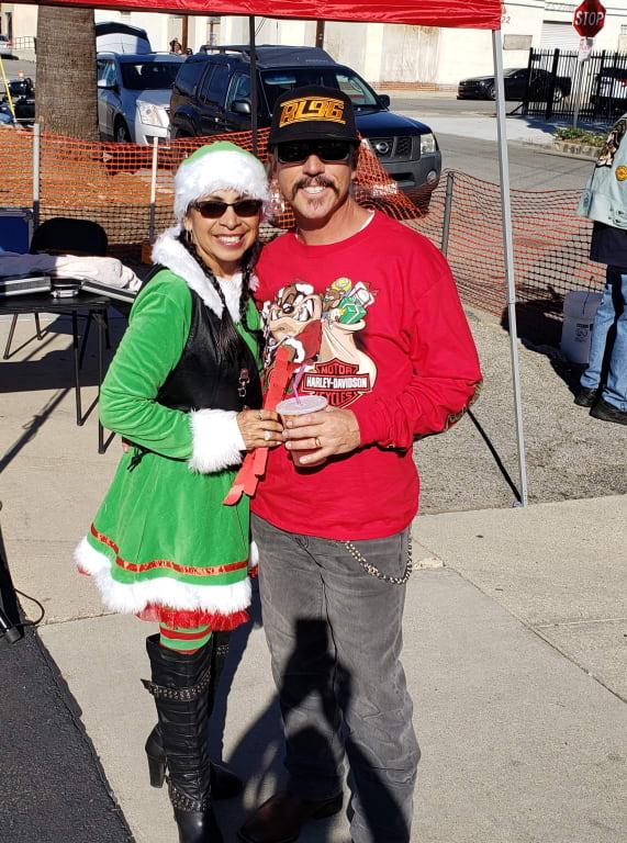 Me and my hubby at a toy run.