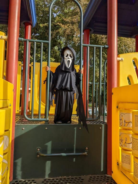Kids' Scream Ghost Face Black Outfit with Mask Halloween Costume ...