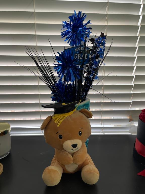 Adorable Quality Grad Bear Centerpiece Plush