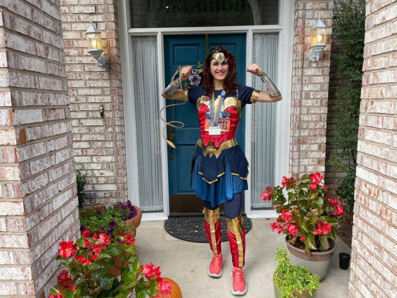 Wonder Woman Red/Blue Dress Costume with Accessories for Halloween