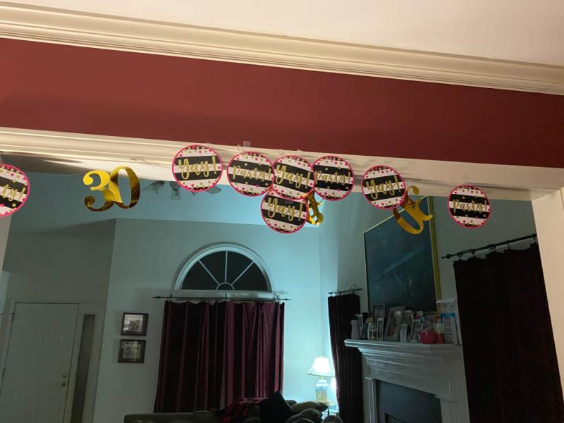 Tangled banner thin string troublesome