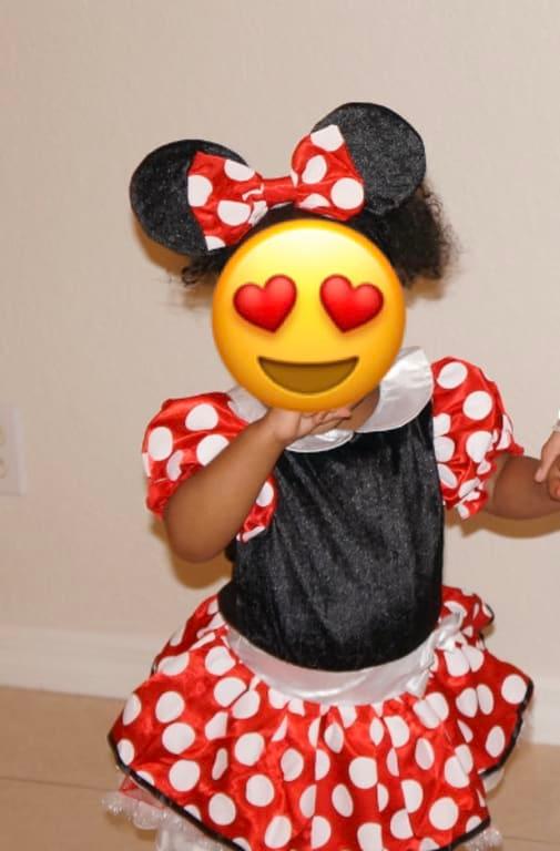 Infant Disney Minnie Mouse Red White Polka Dot Overall Dress with Headband Halloween Costume Assorted Sizes Party City