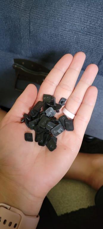 All the broken ends that hold the panels together