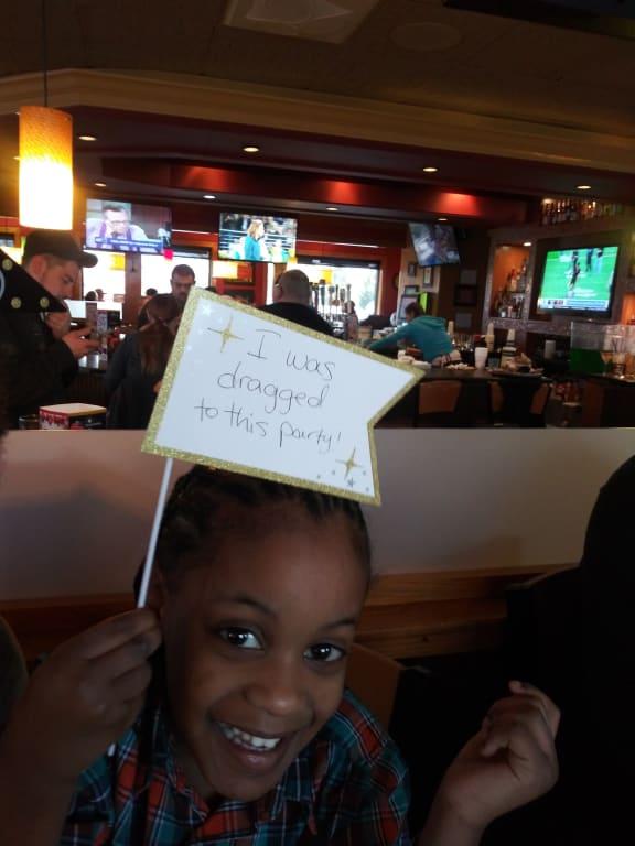 We drug him to his Grandmas 60th birthday!