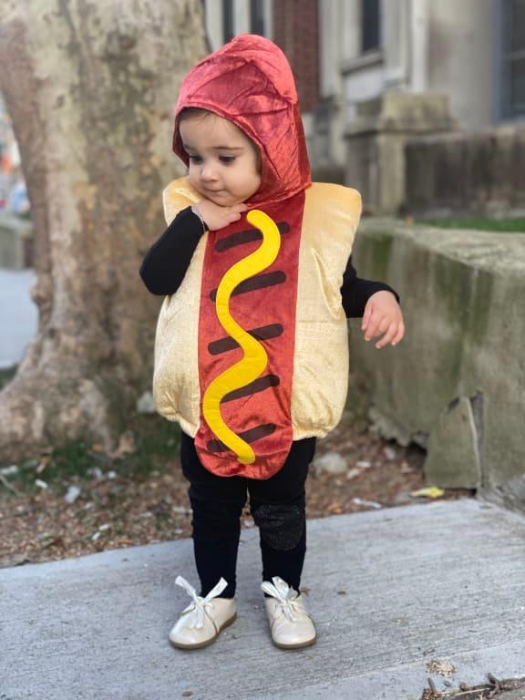 Infant Hot Dog Brown Jumpsuit with Hood Halloween Costume, Assorted ...