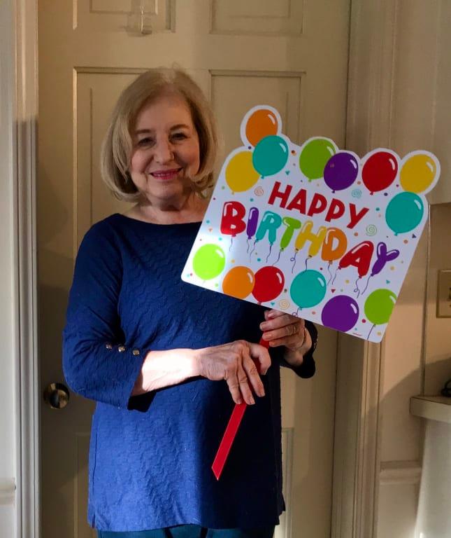 Sent Birthday Photo to my sister on Facebook