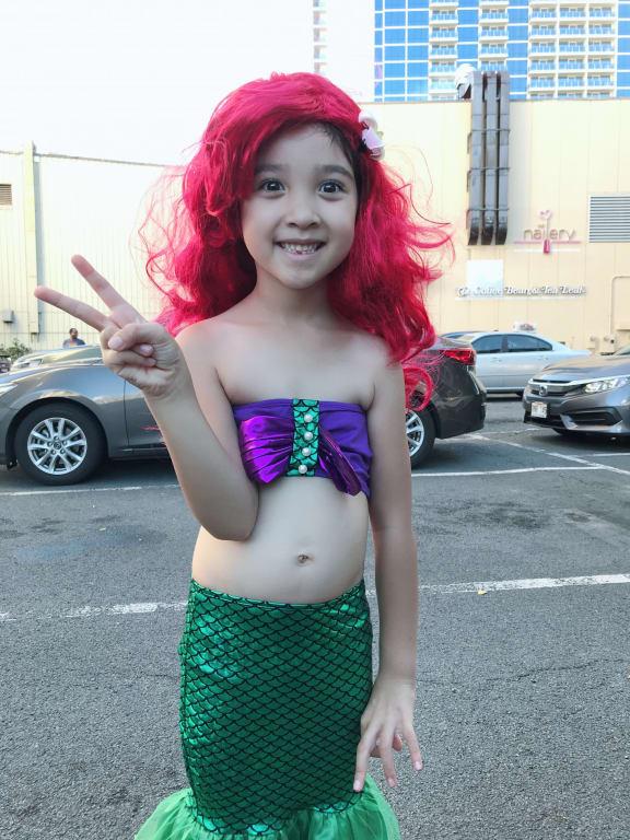 Kids Disney The Little Mermaid Ariel Long Curly Hair Wig Red