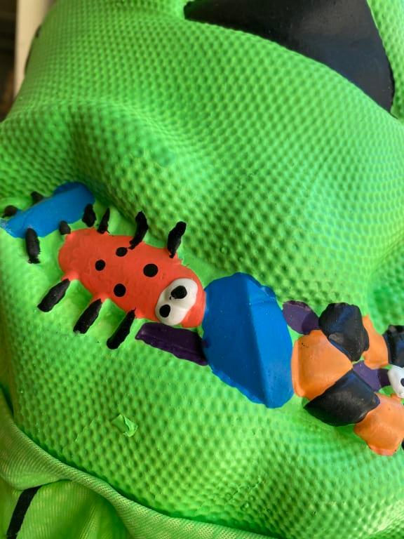 Close-up of Detail on face as well as Gash in face(these are actually all over)