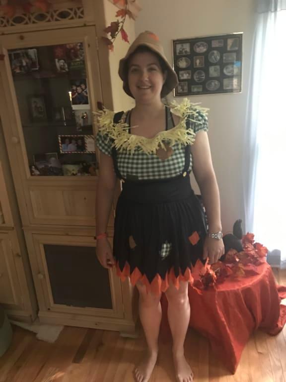 Here is me in my Halloween costume I absolutely luv it and it fits perfect