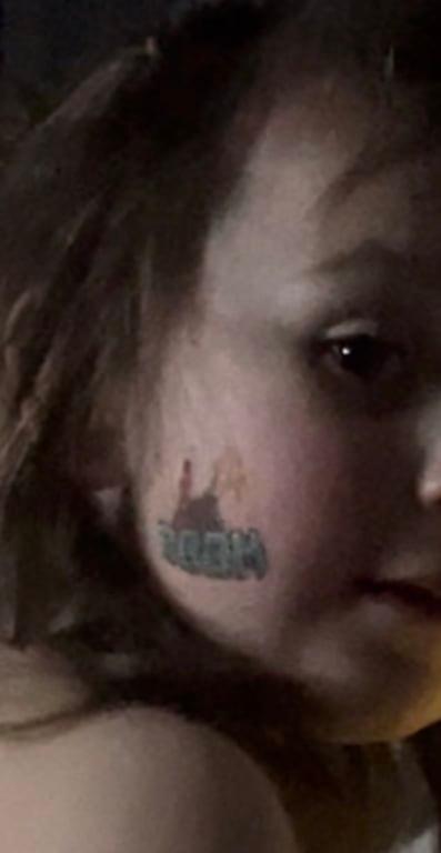 Pictures are blurry but tattoo was not