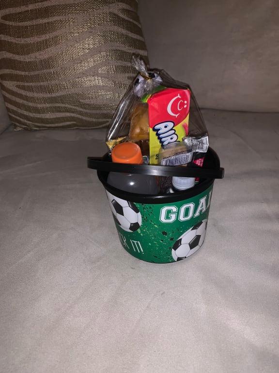 Soccer snack bucket