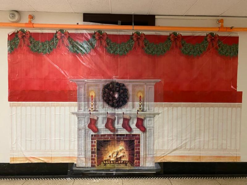 Scene setter up on the wall